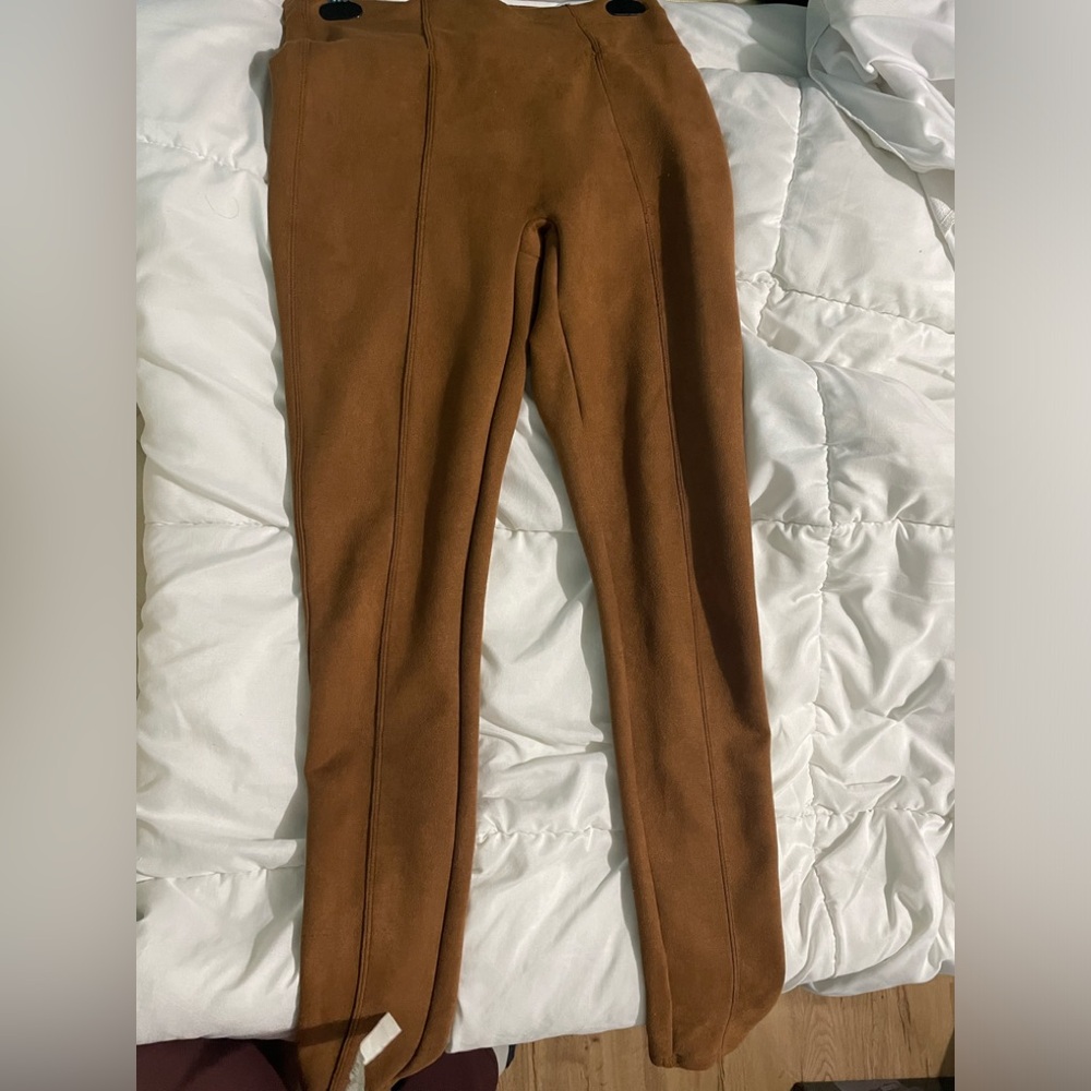 Spanx cognac leggings